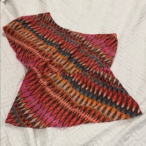 Dynamite Pink and Orange Patterned Blouse